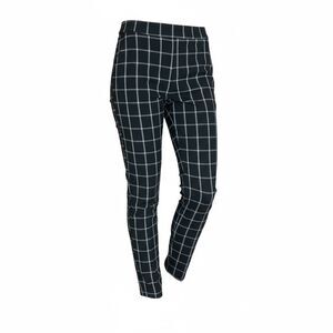 Jules & Leopold NWOT Windowpane Elastic Waist Trouser Pants Black White Small